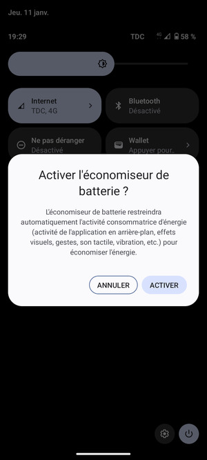 Sélectionnez ACTIVER