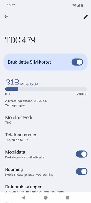 Slå Roaming på eller av
