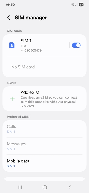Select Add eSIM