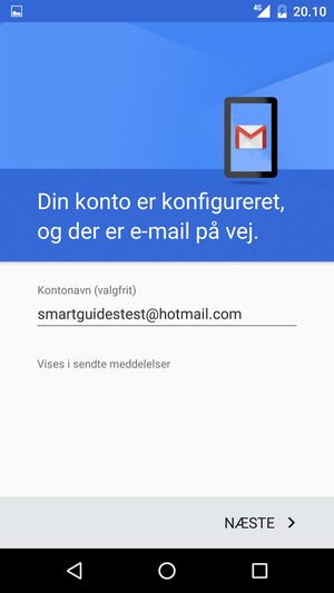 Giv din konto et navn og vælg NÆSTE
