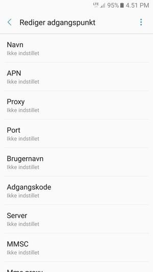 Indtast internet-oplysninger