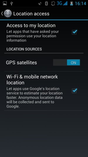 Uncheck the Access to my location checkbox