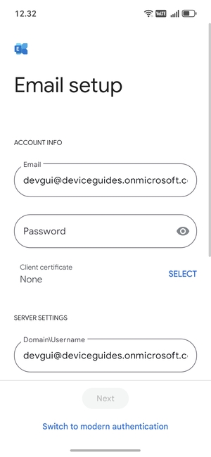 Enter your password