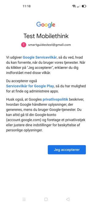 Vælg Jeg accepterer