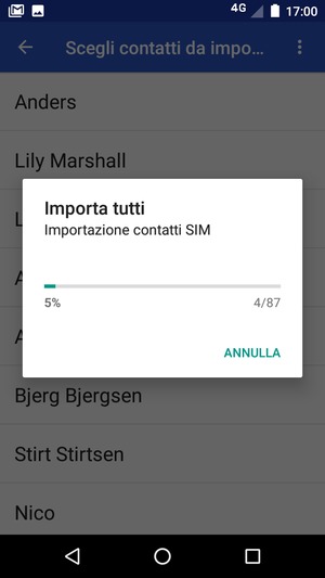 I tuoi contatti verranno salvati sul tuo Motorola
