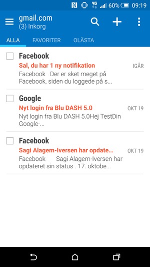Din Gmail/Hotmail är klar att användas