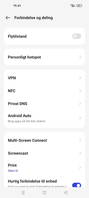 Vælg Personligt hotspot
