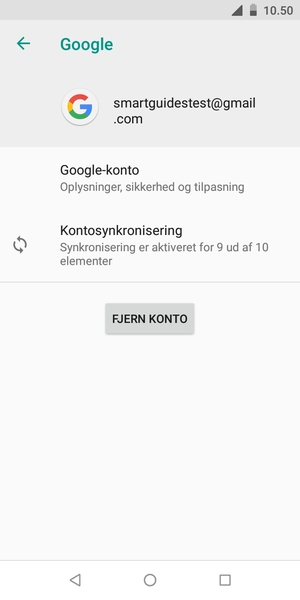 Vælg Kontosynkronisering