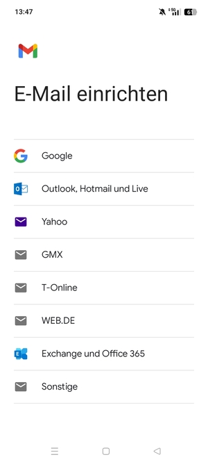 Wählen Sie Exchange und Office 365