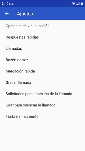 Seleccione Buzón de voz