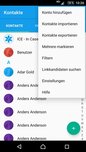 Wählen Sie Einstellungen