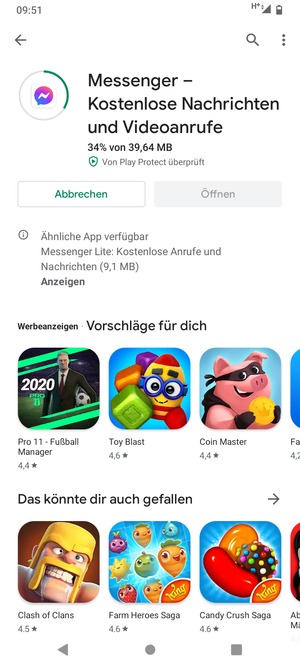 Warten Sie, bis der Installationsprozess  beendet ist