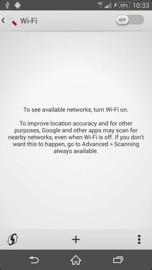 Turn on Wi-Fi