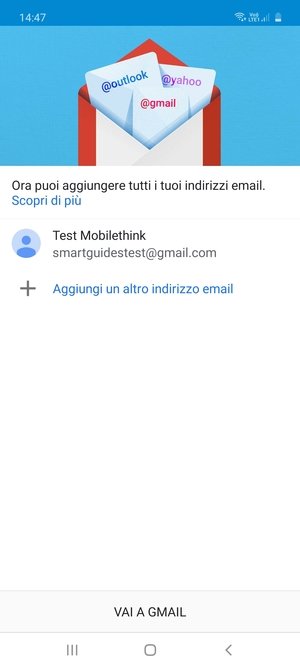 Seleziona VAI A GMAIL