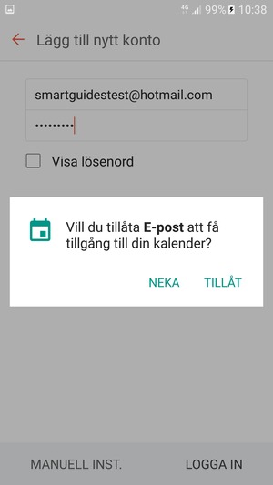 Tryck på ditt föredragna alternativ