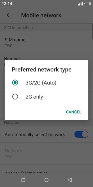 Select your preferred option