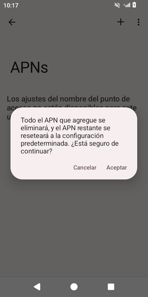 Seleccione Aceptar