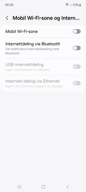 Velg Mobil Wi-Fi-sone
