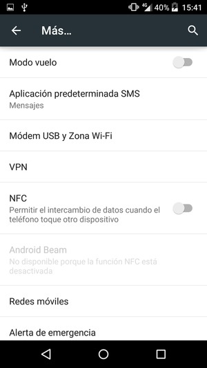 Seleccione Redes móviles