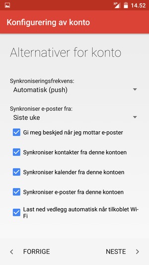 Velg NESTE
