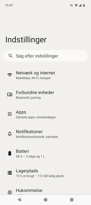 Vælg Netværk og internet