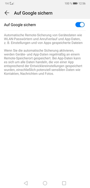 Wählen Sie die Zurück-Taste