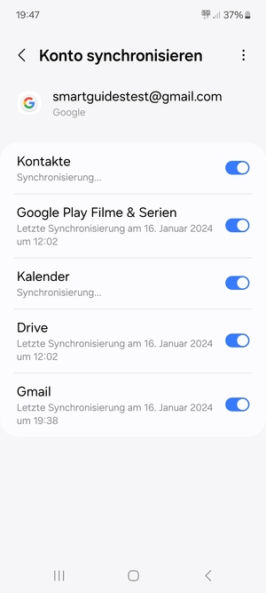 Ihre Daten werden synchronisiert