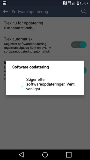 Afvent at søgningen er afsluttet