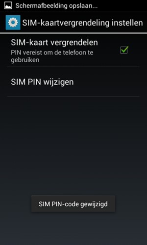 Uw SIM PIN-code is gewijzigd