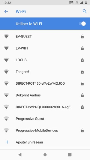 Sélectionnez le réseau sans fil auquel vous souhaitez vous connecter