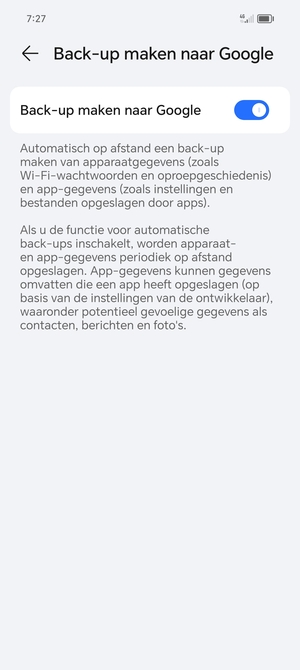 Selecteer de Terug-knop