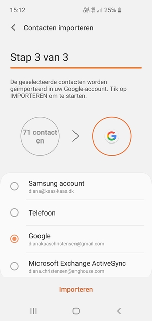 Selecteer Importeren
