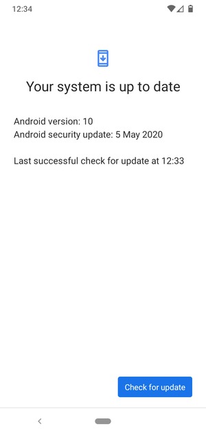 Select Check for update