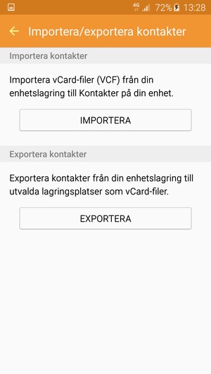 Välj IMPORTERA