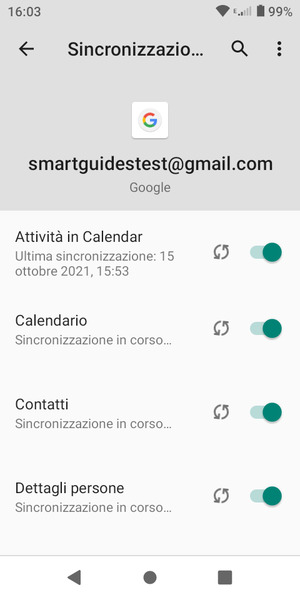 Le tue informazioni verranno sincronizzate