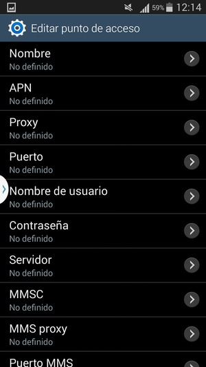 Introduzca la información de Internet