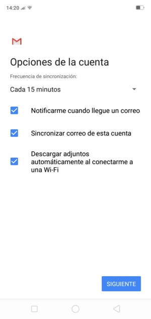 Seleccione SIGUIENTE