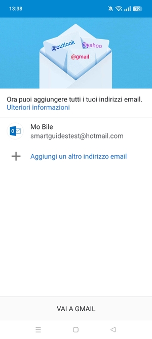 Seleziona VAI A GMAIL