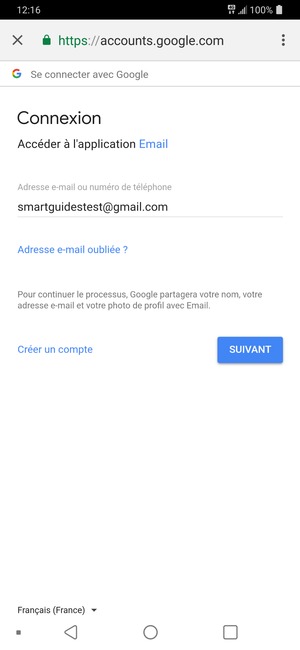 Sélectionnez SUIVANT
