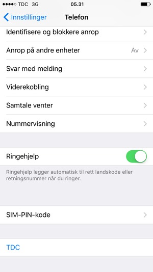 Velg SIM-PIN-kode