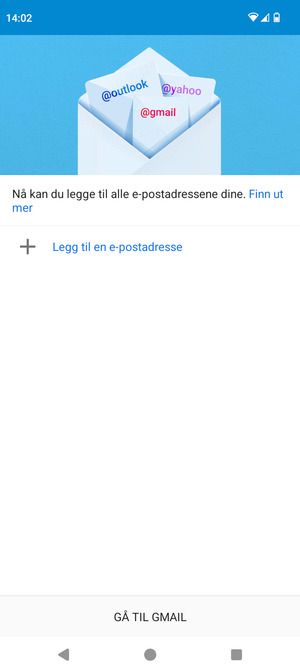 Velg Legg til en e-postadresse