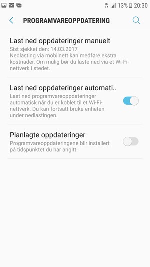 Velg Last ned oppdateringer manuelt