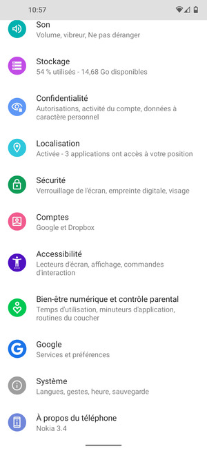 Faites défiler et sélectionnez Sécurité