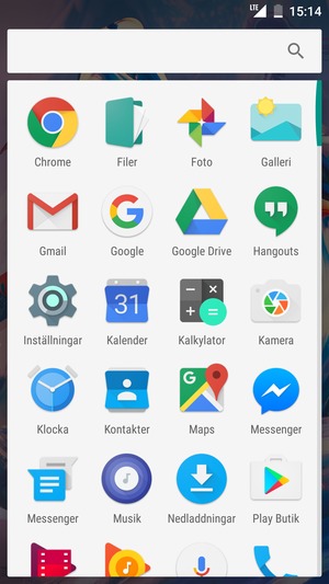Scrolla till och välj Inställningar