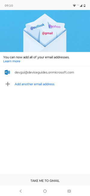 Select TAKE ME TO GMAIL