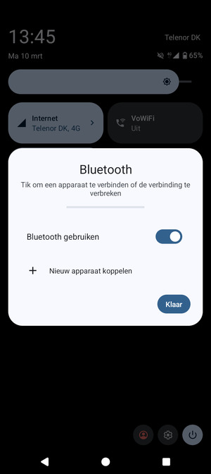 Schakel  Bluetooth gebruiken uit