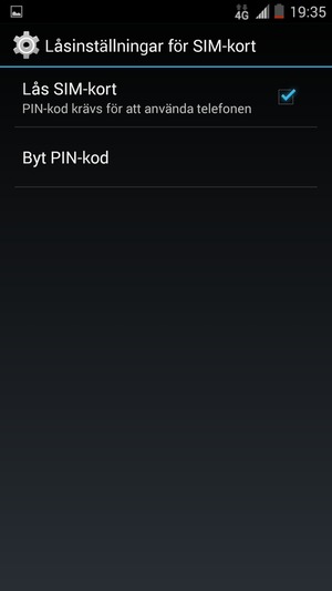 Välj Byt PIN-kod