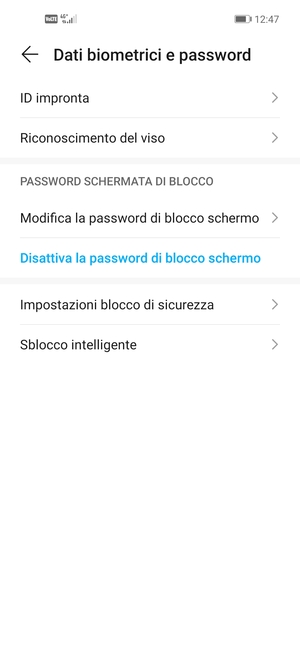 Il tuo telefono è ora protetto dal blocco schermo