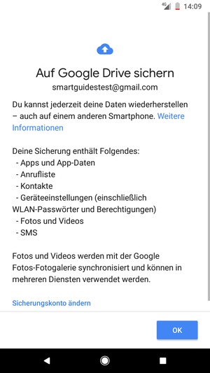 Wählen Sie OK