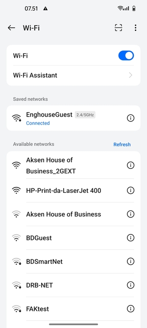 You are now connected to the Wi-Fi network